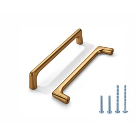 LIMUR 6 Pack 5 Inch (128 mm) Hole Center Champagne Bronze Cabinet Pulls - Solid Zinc Alloy Kitchen Cabinet Handles, Drawer Pulls,Drawer Handle, Wardrobe & Dresser Handles, Cupboard Hardware