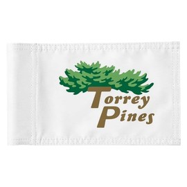 Torrey Pines - Pin de golf, bandera de la PGA, bandera de golf verde para patio trasero, jardín, doble costura de nailon 600D (20 x 13 pulgadas)