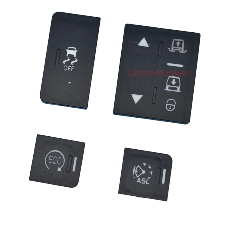 Chrome4urAuto Interior Center Console with ECO Button Cover Caps for