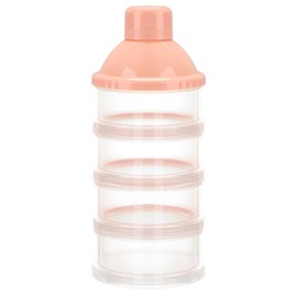 Accmor Formula Dispenser On The Go, 4 Compartments Stackable Formula Container for Travel, Baby Milk Powder Kids Snack Container, BPA Free ﻿