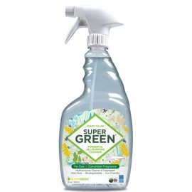 SuperGreen Powerful All-Purpose Cleaner and Degreaser | USDA Certified Bio-Based, Non-toxic, NO Ammonia or Phosphates, Cucumber Fragrance 32 fl oz 1 Pack…
