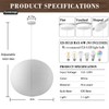 Fivemengo Large Rice Paper Pendant Light Kit, 20in White Globe