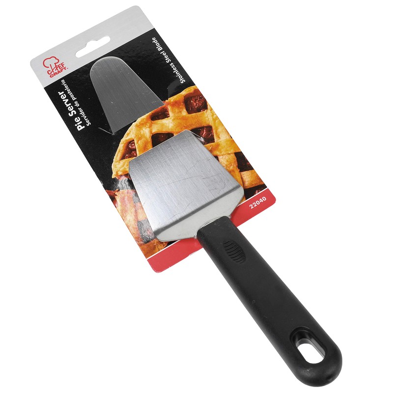 Chef Craft Select Stainless Steel Pie Server, 9.5 inch, Black