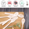 JOWE Wooden Cooking Spoons Set of 6 Beech Kitchen Utensils