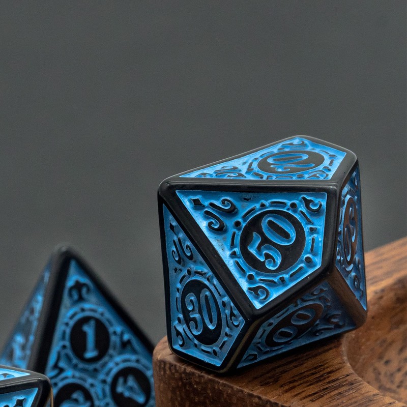Cusdie 7Pcs/Set DND Dice Set D&D Polyhedral Dice for TTRPG