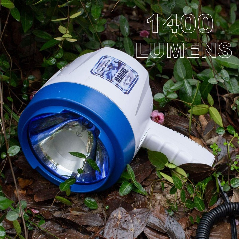 GOODSMANN Portable Handheld Spotlight for Boats 1400 Lumen Halogen 12
