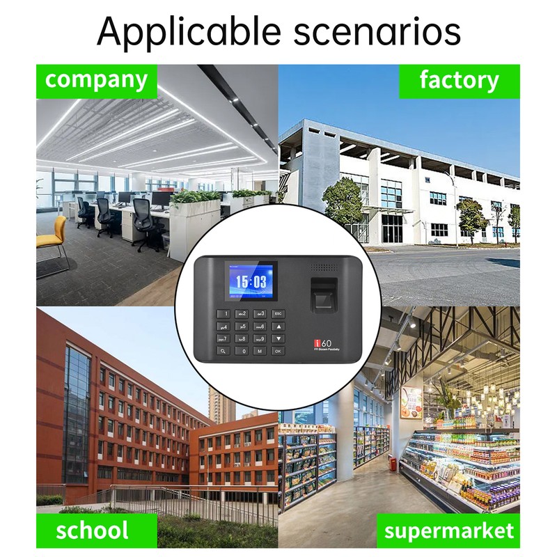 Intelligent Biometric Fingerprint Password Attendance Machine Time Clock Employee Checking-in
