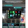 Single Din Car Stereo with Wireless Carplay Android Auto, 7