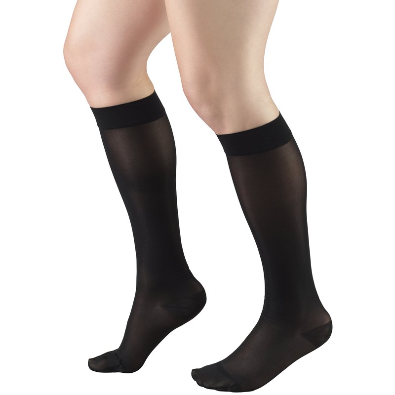 Truform Sheer Compression Stockings, 15-20 mmHg, Women's Knee High Length,