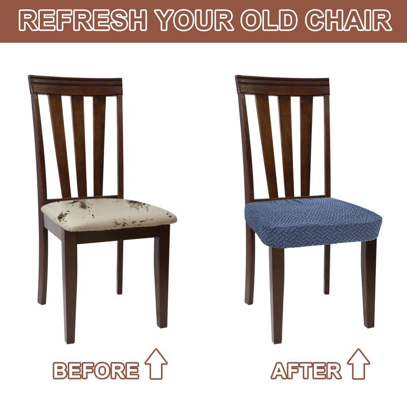 sourcing map 2Pcs Stretch Jacquard Seat Covers, Dining Chair Seat