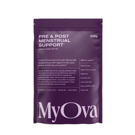 MyOva Premenstrual Support Tea - PMS Supplement - Herbal Blend for PMS Relief - Hormone Balance with Dong Quai - Ceylon Cinnamon & Lemon Balm for Digestive Aid - Vegan & Organic - 240g