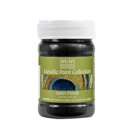 6 oz Modern Masters ME700 Black Pearl Metallic Paint Collection, Satin Water-Based Decorative Metallic Paint