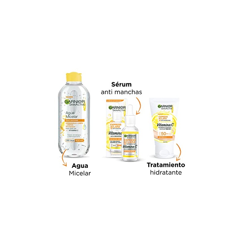 Garnier Skin Active Kit Express Aclara: Sérum, Todo en 1
