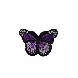 Butterfly Patch/Badge High Quality Iron-On Sew-On Purple
