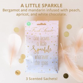 WILLOWBROOK | Fresh Scents Scented Sachet Packet | Little Sparkle | Air Freshener Bags for Drawers, Closets, Cars | 3 Pack | Long Lasting Home Fragrance