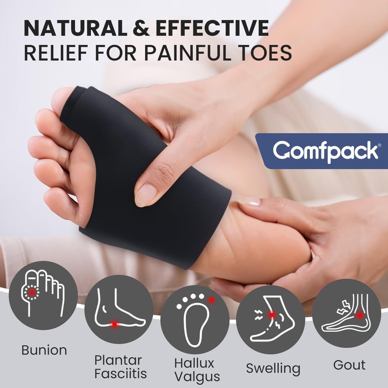 Comfpack Foot Ice Pack Toe Wrap for Bunion, Plantar Fasciitis,