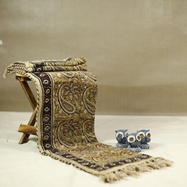 Trade Star 100% Cotton Throw Blanket Decorative Premium Cozy Blanket Designer Throw with Tassels for Home Decor with Beautiful Syahi-Begar Block Printing 50x70 Inches (Throw Blanket 17)