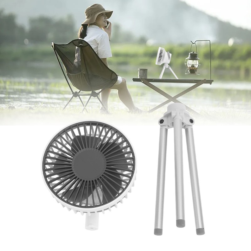 Outdoor Camping Fan 2000mAh Mini Outdoor Multifunctional Camping Tripod Fan
