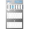 NEU 6-Gang Mid-Size Decorator Light Switch Outlet Cover Wall Plates,