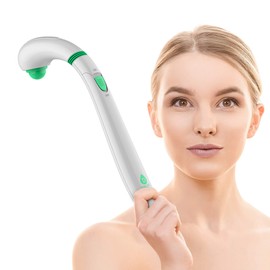 Pursonic Deep Tissue Massager – Handheld for Muscles – Deep Massager for Muscles – Ergonomic Hand Held Model – Cordless – Portable Body Massage Tool for Travel & Home Use