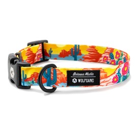 Wolfgang Adjustable Dog Training Collar, for Large Dogs, Durable & Easy to Clean Nylon Dog Collar with Quick Clip Buckles, for Training & Daily Use Made in USA, PackLeader Print (1 Inch x 18-26 Inch)