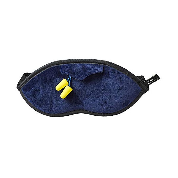 Bucky Eden Collection Lightweight Eye Shade Mask with Reusable Ear Plugs, Midnight
