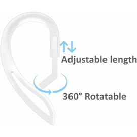 ALXCD Ear Hooks Compatible with AirPods 3 3rd Gen, Anti-Slip Adjustable Soft TPU Earhook, Silicon Ear Tips Hook, Silicon Ear Hook, Compatible with AirPods 3, 3 in 1 White