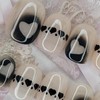 Shadow Heart Handmade Nail Tips - Square L / 쉐도우