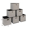 Household Essentials Fabric Storage Cube Bins, 6 Piece Set, Strong