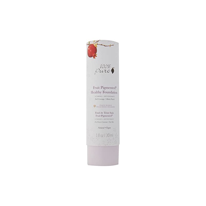 100 Pure Base Maquillaje Saludable Superfrutas Vitaminas Antioxidantes Acabado Mate