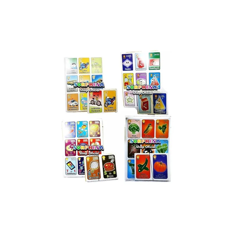 12 Loterias Didacticas Educacion Montessori Ingles Español