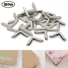 20Pcs Book Corner Protectors Vintage Guard Edge Cover Suitable for Scrapbooks,Photo Albums, Menus,Folder Files