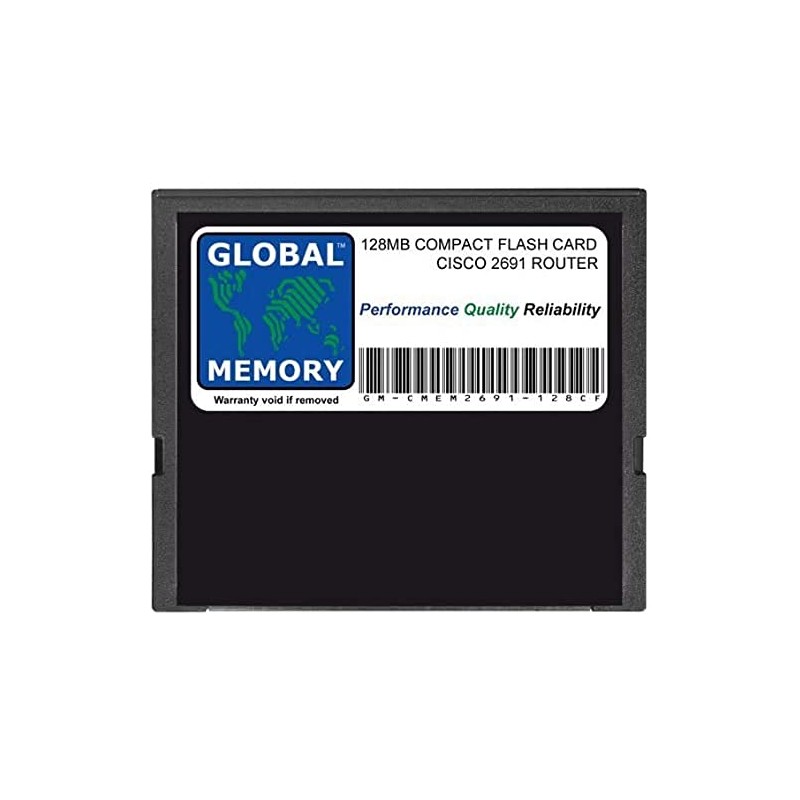 GLOBAL MEMORY 128MB Compact Flash Card Memory for Cisco 2691