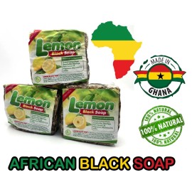 THE ORGANIC BEAUTY Pure Raw AFRICAN BLACK SOAP Organic GHANA Handmade Premium Quality CHOOSE SIZE - 8 oz