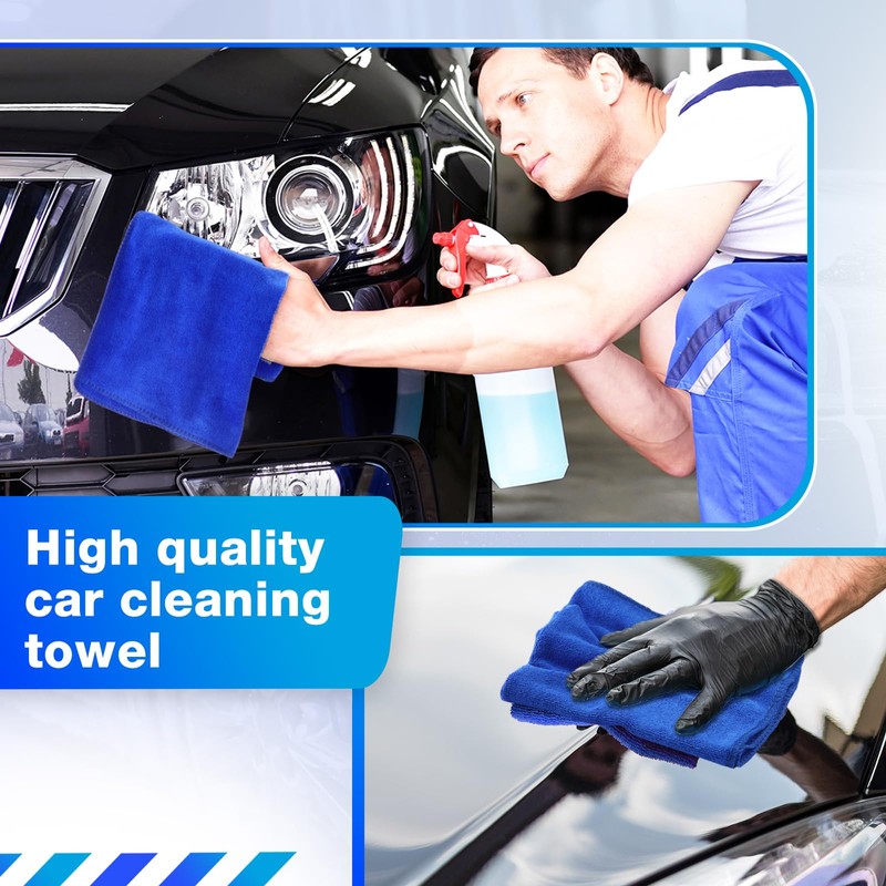 Nuenen Microfiber Cleaning Cloths for Cars 16 x 16 Inch