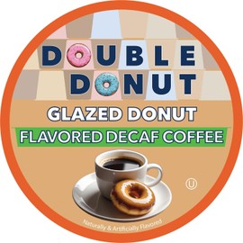 Double Donut Medium Roast Decaf Coffee Pods, Glazed Donut Flavored, for Keurig K-Cup Machines, 20 Single-Serve Capsules per Box