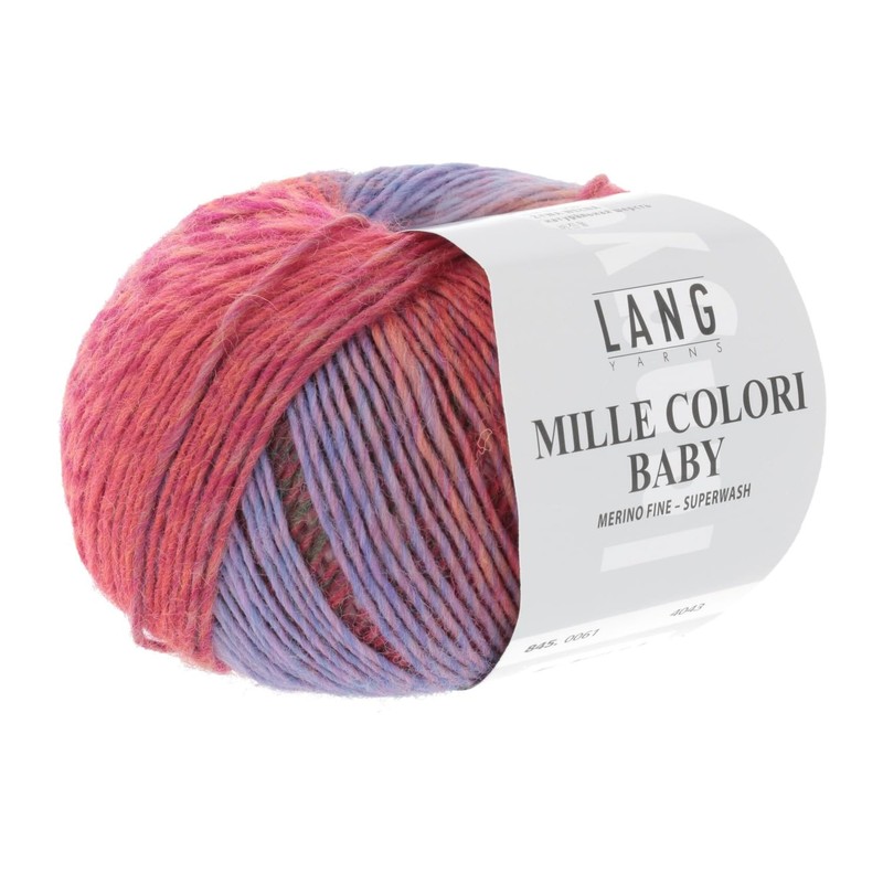 Lang Yarns Mille Colori Baby, 100% Merinowolle, Superwash, Fb. 61