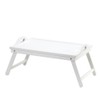 Breakfast in Bed Tray, Serving Tray with Legs, Modern White