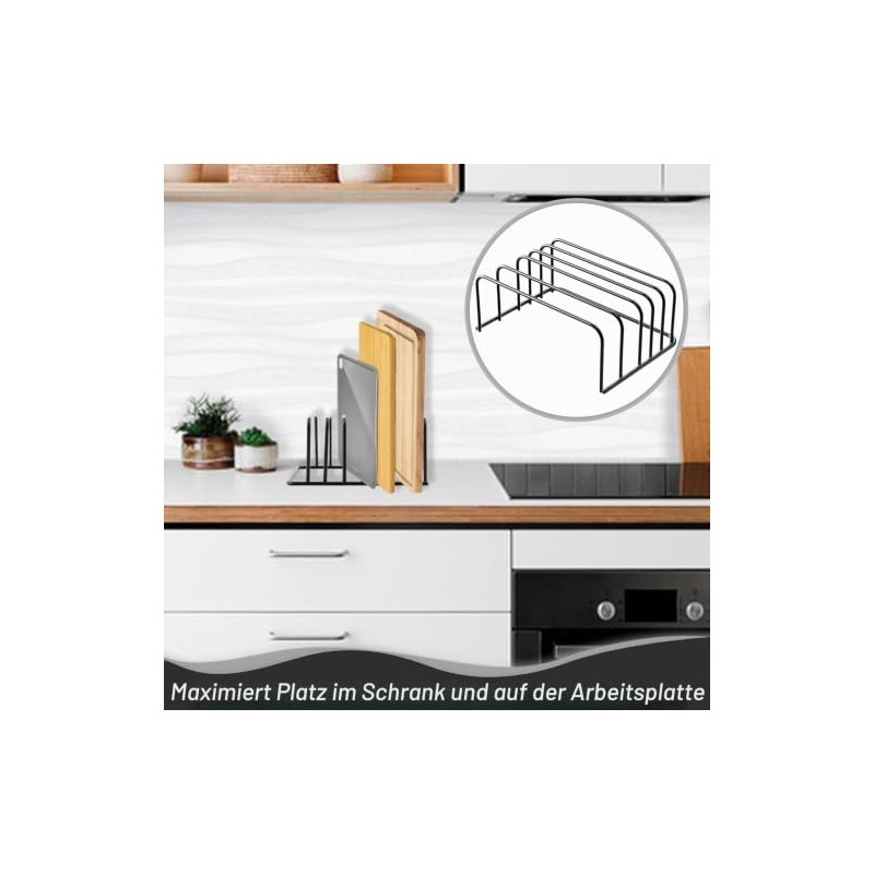Chopping Board Holder with 5 Compartments, Chopping Board Holder, Kitchen