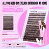 Pawotence Lash Extension Kit DIY 280pcs Brown Lash Clusters Eyelash