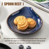 Spoon Rest,Ceramic Spoon Holder for Stove Top Large Spatula Rest