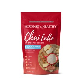 Chai Latte Manzana Canela 0% Azúcar. Gourmet & Healty New York. 700 g. Té chai con manzana y canela sin azúcar, es libre de lactosa, contiene fibra y es endulzado con ingredientes sin calorías