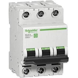 Schneider Electric – Multi9 C60SP Miniature Circuit Breaker (MCB), 3-Pole, 8A, B Tripping Curve, 10kA (UL1077), 10kA (IEC/EN 60947-2) Short Circuit & Overload Protection