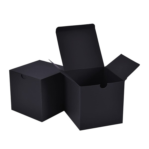 NIGNYA 30 PCS Black 4x4x4 Gift Boxes with Lids,Small Gift Box with Lid for Presents, Favor Boxes Small Box for Bridesmaid Proposal Gifts, Wedding, Ornaments, Product