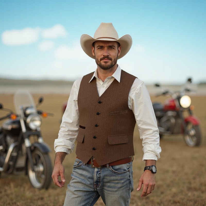 Solovedress Wool Suit Vest, Formal Regular Fit, Gray, XS