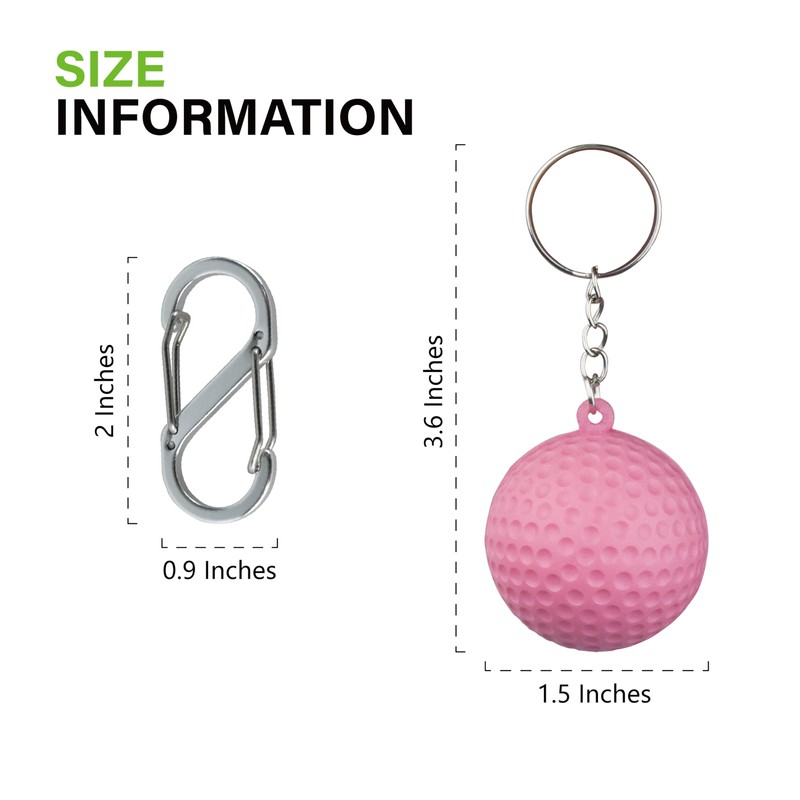 SANDIAN, Soft PU Golf Ball Set, 3 Balls with Carabiner
