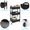 3-Tier Rolling Utility Cart with Caster Wheels,Easy Assembly, for Kitchen,