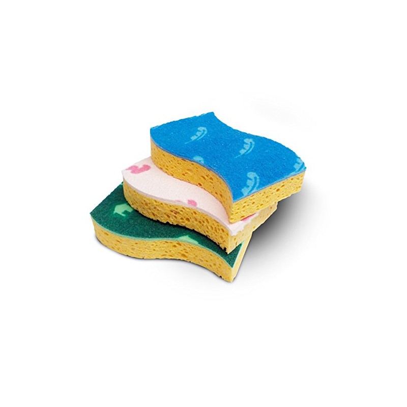Spontex Sweet Home Sponge Set Scouring Pads for Kitchen, Bathroom