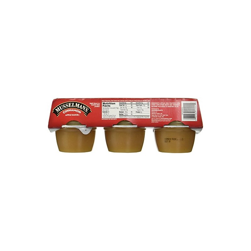 Musselmans Cinnamon Apple Sauce, 4 Ounce - 18 per pack