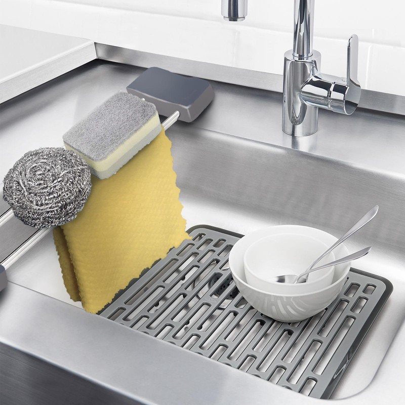 DALAETUS 2 Pcs Telescopic Drain Racks Set, Multifunctional Over the